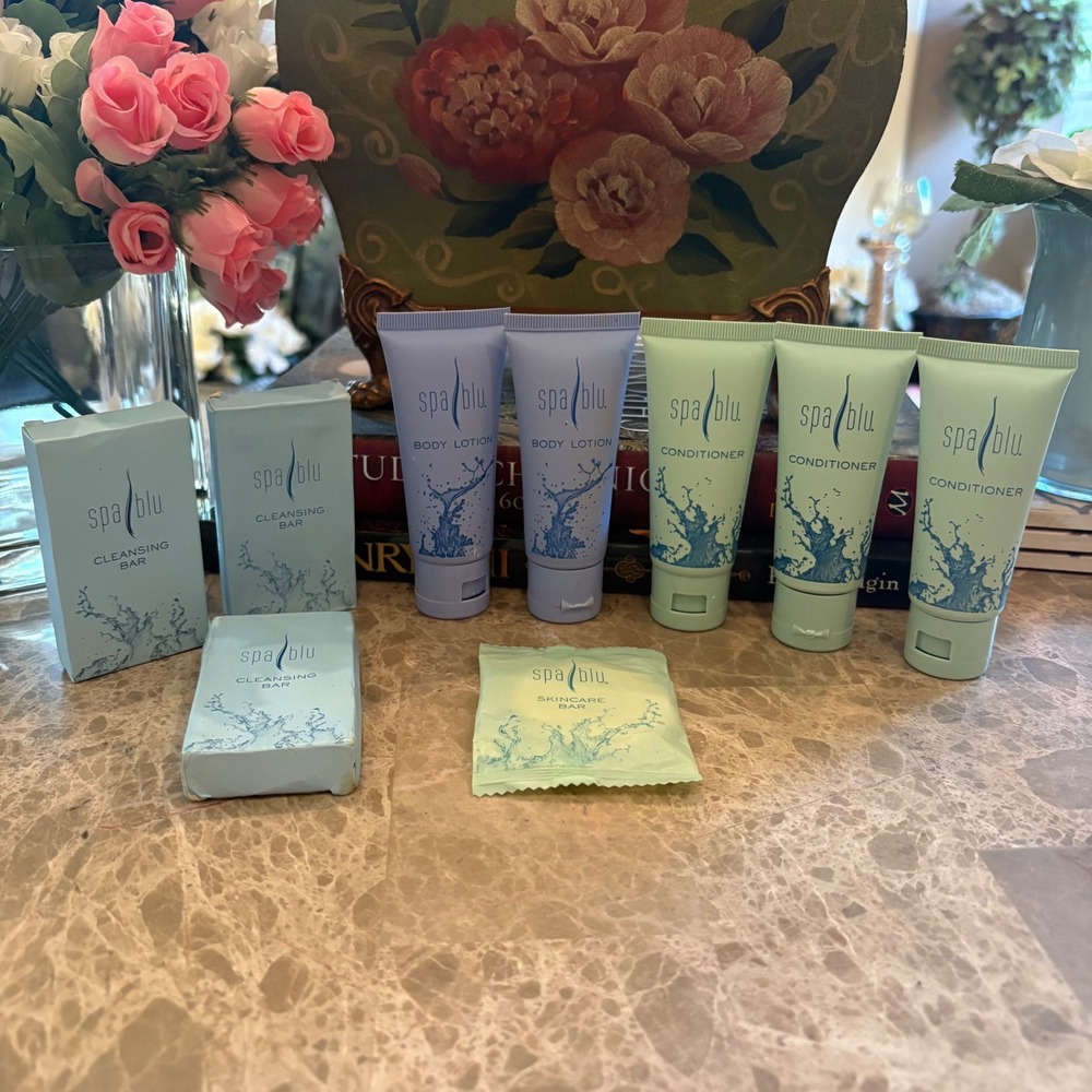 Spa Blu Gilchrist &‎ Soames Boyd Gaming Hotel Toiletry Set Vintage 7pc Lot